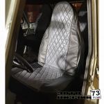 Чехлы сидений УАЗ 469, 3151 «Майор» (с монолитными подголовниками) экокожа, прострочка ромб (к-т 5 мест) 