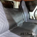 Чехлы сидений УАЗ 469, 3151 «Майор» (с монолитными подголовниками) экокожа, прострочка ромб (к-т 5 мест) 