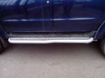 Подножки УАЗ Патриот с алюминием гнутые