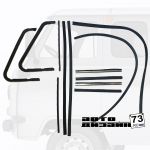 Комплект уплотнителей стекол передних дверей УАЗ 452, Буханка (на 2 двери)